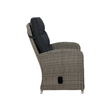 Alaterre Furniture Monaco All-Weather Wicker Outdoor Recliner and Ottoman AWWH01HH